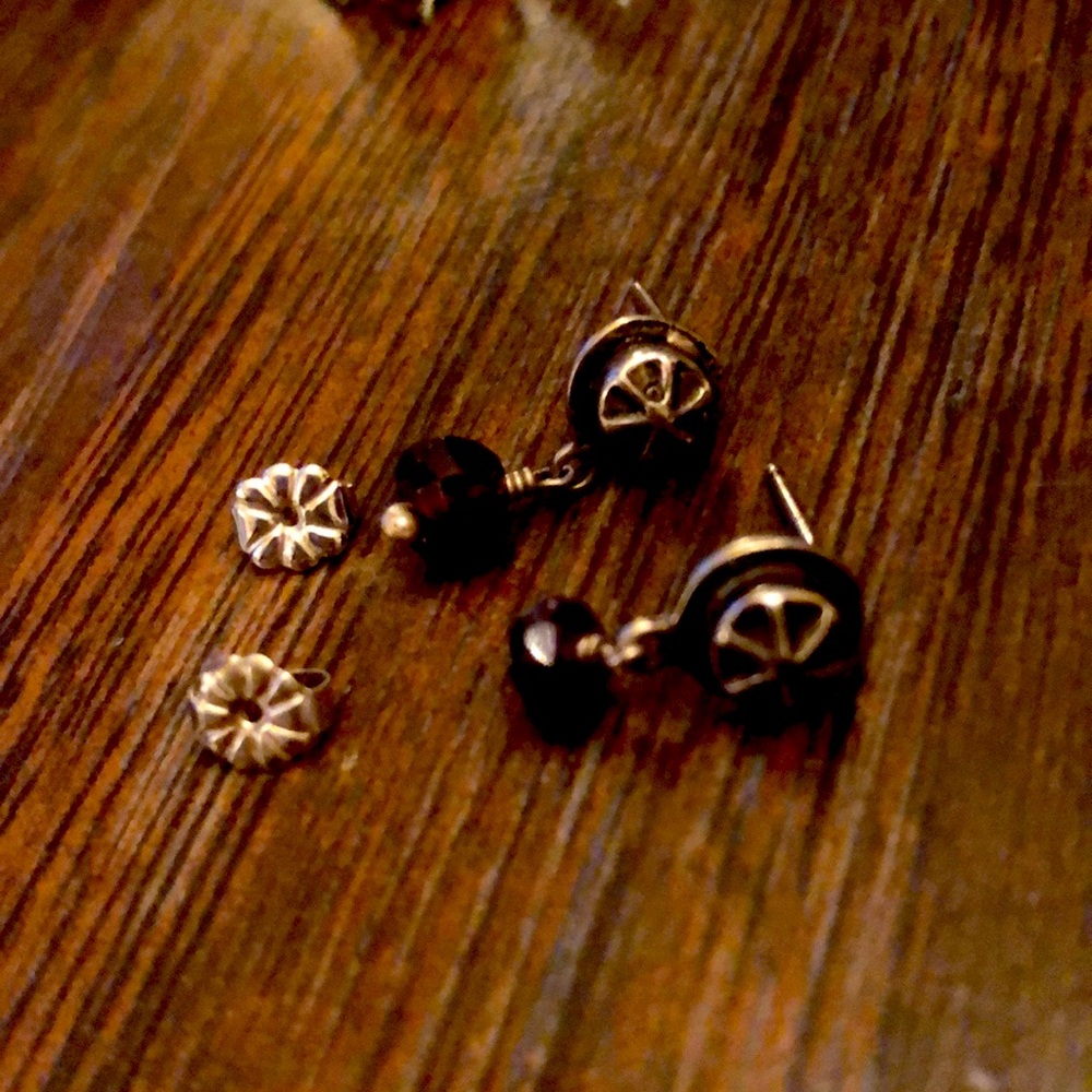 Artisan Amethyst sterling silver drop earrings